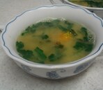 ほうれん草とかぼちゃの中華風味噌スープ